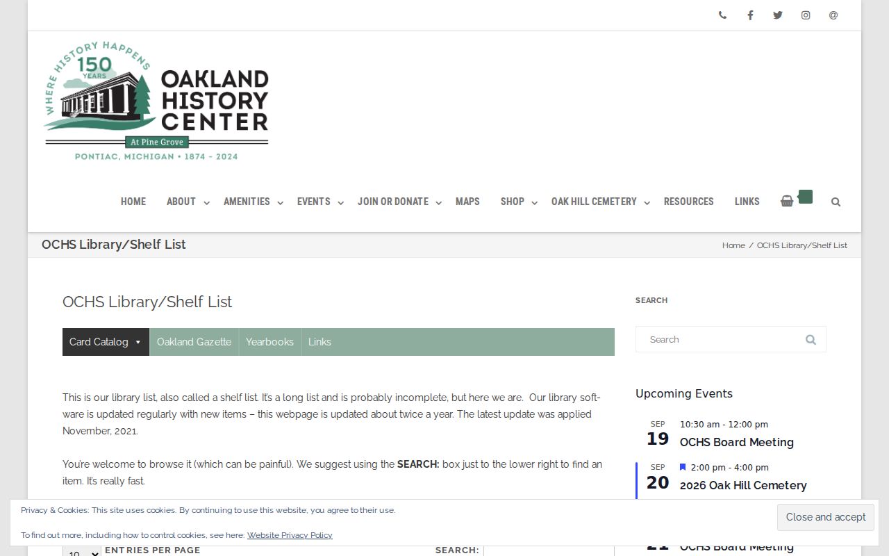Independence Township city directory shelf list for Oakland County telephone and criss-cross directories